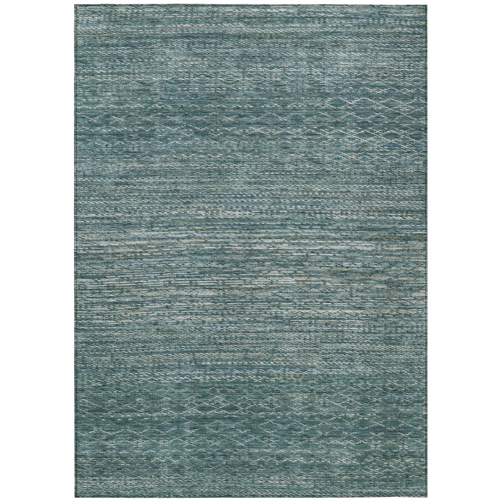 Machine Washable Indoor/Outdoor Chantille ACN2150 Teal 8' x 10' Rug