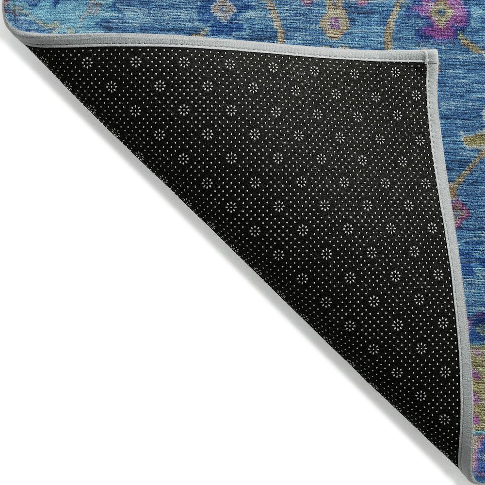 Machine Washable Indoor/Outdoor Chantille ACN2151 Blue 3' x 5' Rug