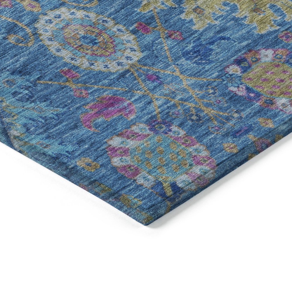 Machine Washable Indoor/Outdoor Chantille ACN2151 Blue 3' x 5' Rug