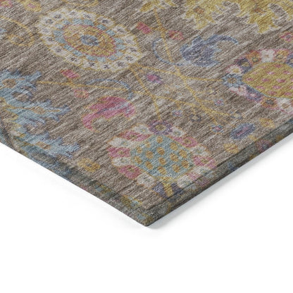 Machine Washable Indoor/Outdoor Chantille ACN2151 Mocha 3' x 5' Rug