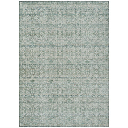 Machine Washable Indoor/Outdoor Chantille ACN2152 Teal 8' x 10' Rug