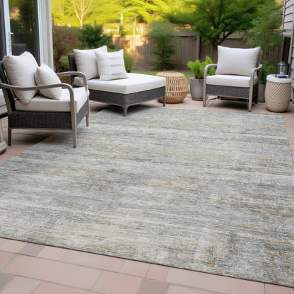 Machine Washable Indoor/Outdoor Chantille ACN2154 Granite 8' x 10' Rug