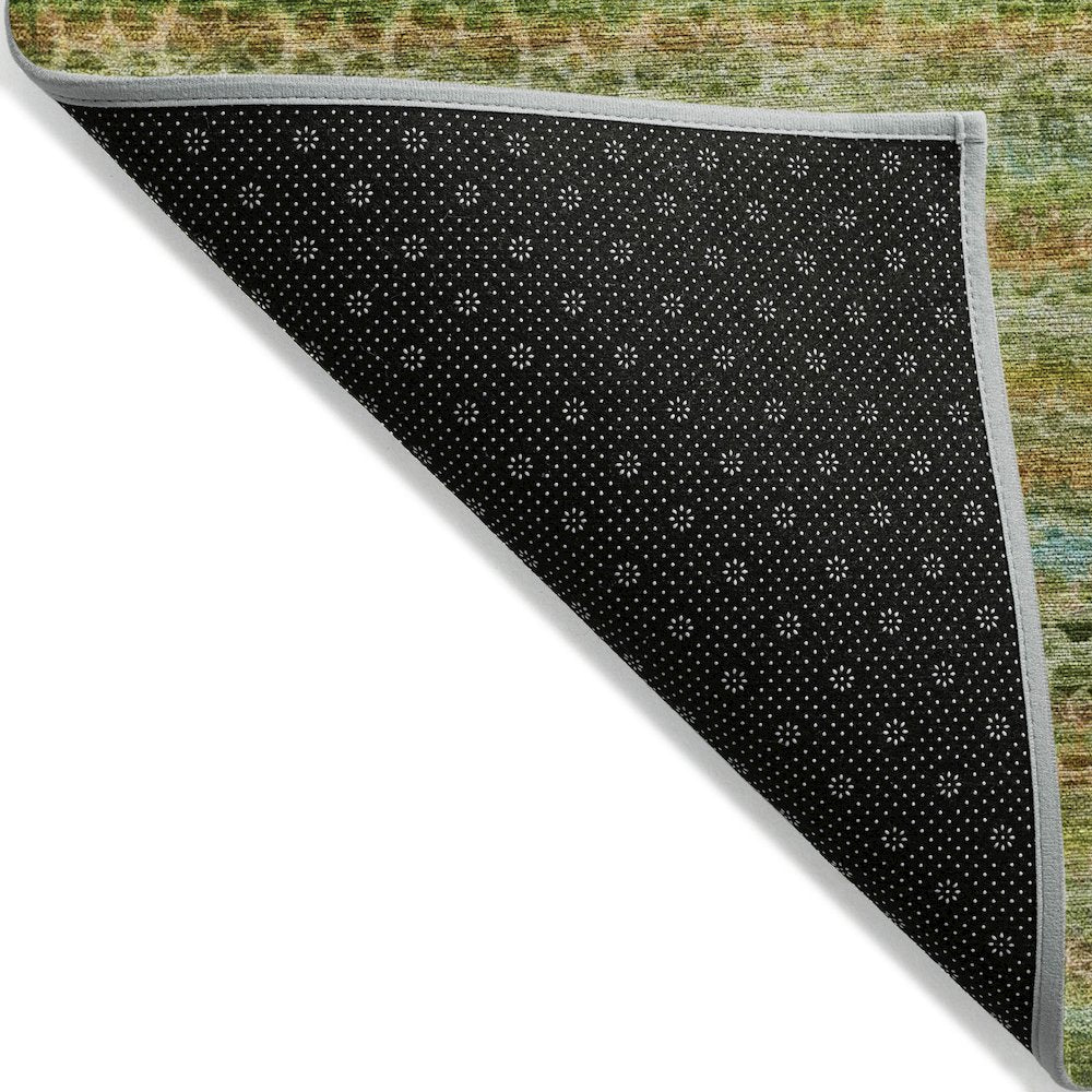 Machine Washable Indoor/Outdoor Chantille ACN2155 Green 3' x 5' Rug