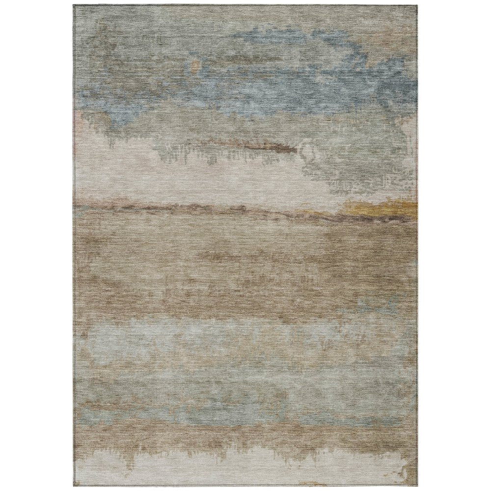 Machine Washable Indoor/Outdoor Chantille ACN2156 Beige 8' x 10' Rug