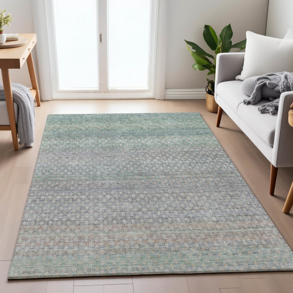 Machine Washable Indoor/Outdoor Chantille ACN2158 Beige 8' x 10' Rug