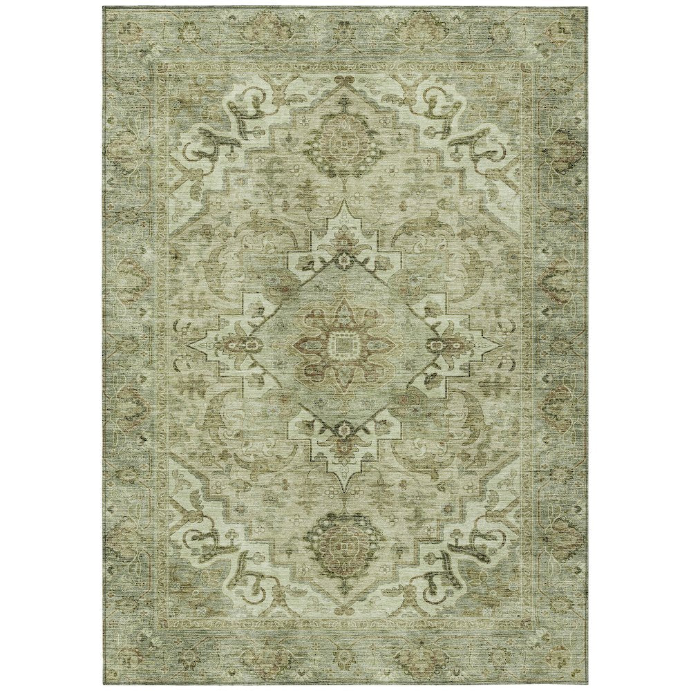 Machine Washable Indoor/Outdoor Chantille ACN2164 Sage 8' x 10' Rug