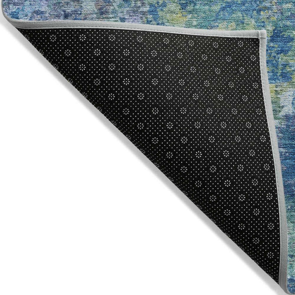 Machine Washable Indoor/Outdoor Chantille ACN2166 Blue 3' x 5' Rug