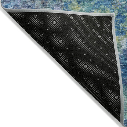 Machine Washable Indoor/Outdoor Chantille ACN2166 Blue 3' x 5' Rug