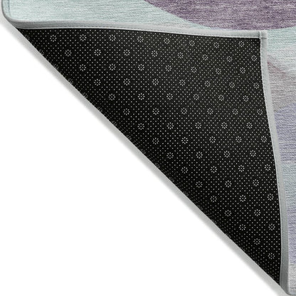 Machine Washable Indoor/Outdoor Chantille ACN2168 Plum 3' x 5' Rug