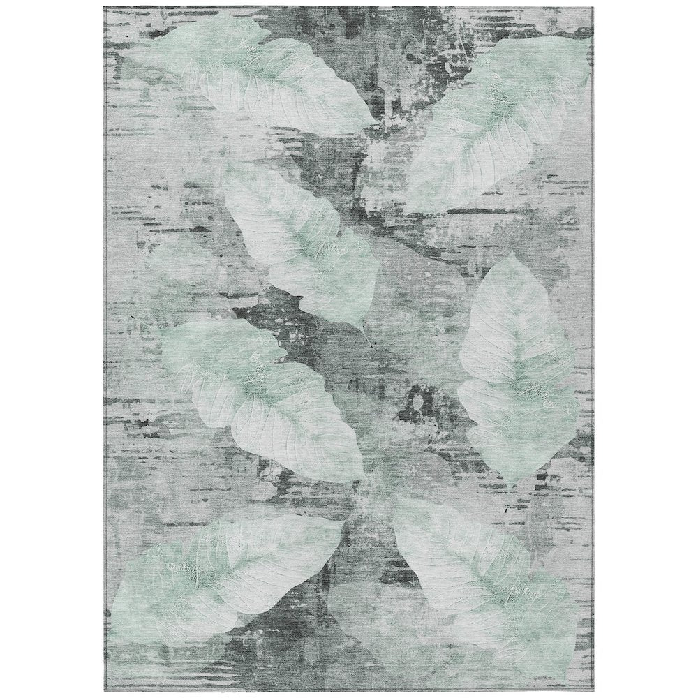 Machine Washable Indoor/Outdoor Chantille ACN2172 Teal 8' x 10' Rug