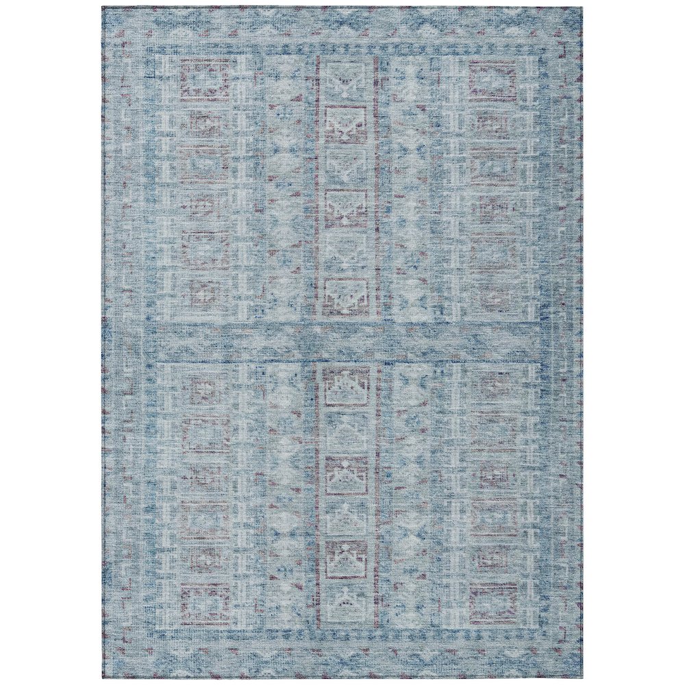 Machine Washable Indoor/Outdoor Chantille ACN2173 Blue 8' x 10' Rug