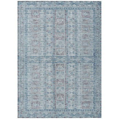 Machine Washable Indoor/Outdoor Chantille ACN2173 Blue 8' x 10' Rug