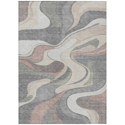 Machine Washable Indoor/Outdoor Chantille ACN2183 Beige 8' x 10' Rug