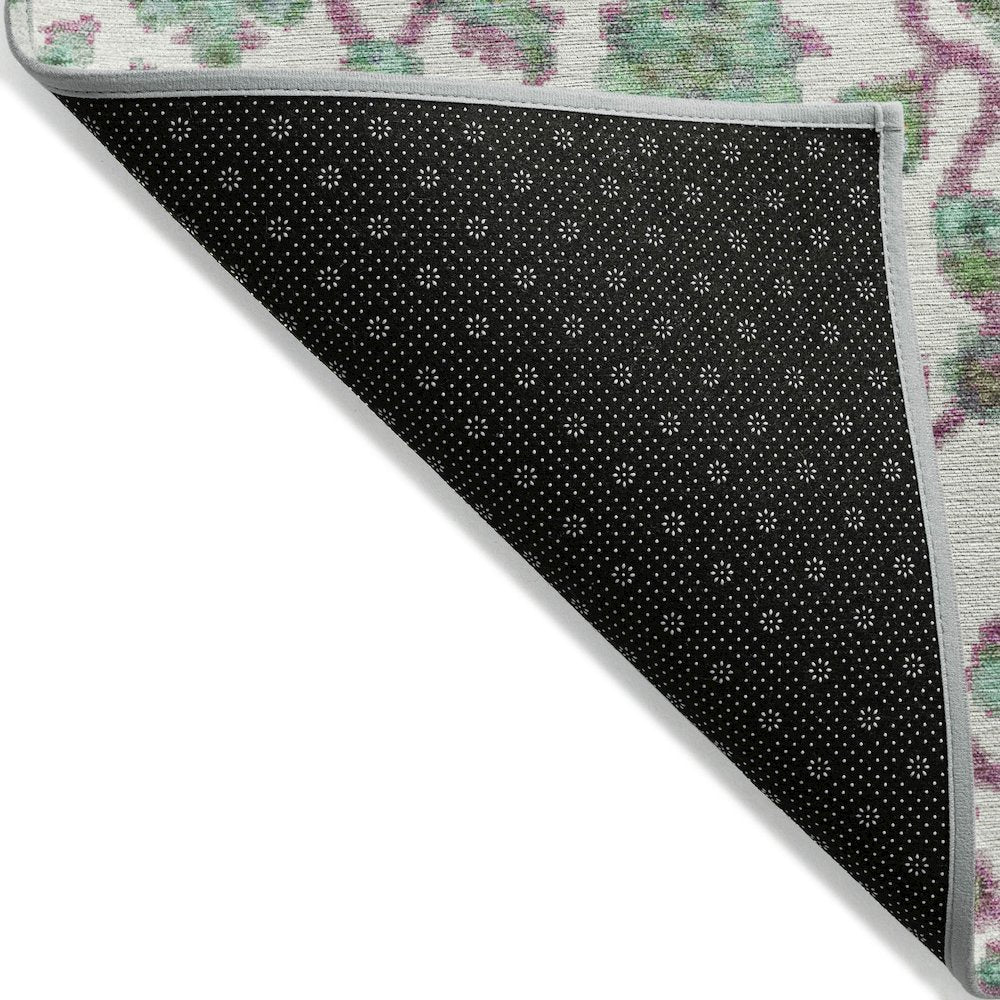 Machine Washable Indoor/Outdoor Chantille ACN2187 Mint 3' x 5' Rug