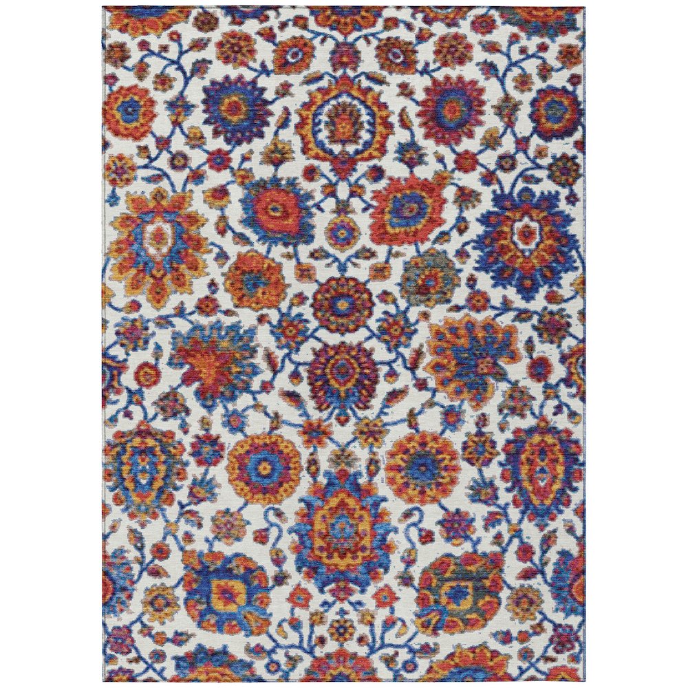 Machine Washable Indoor/Outdoor Chantille ACN2187 Red 8' x 10' Rug