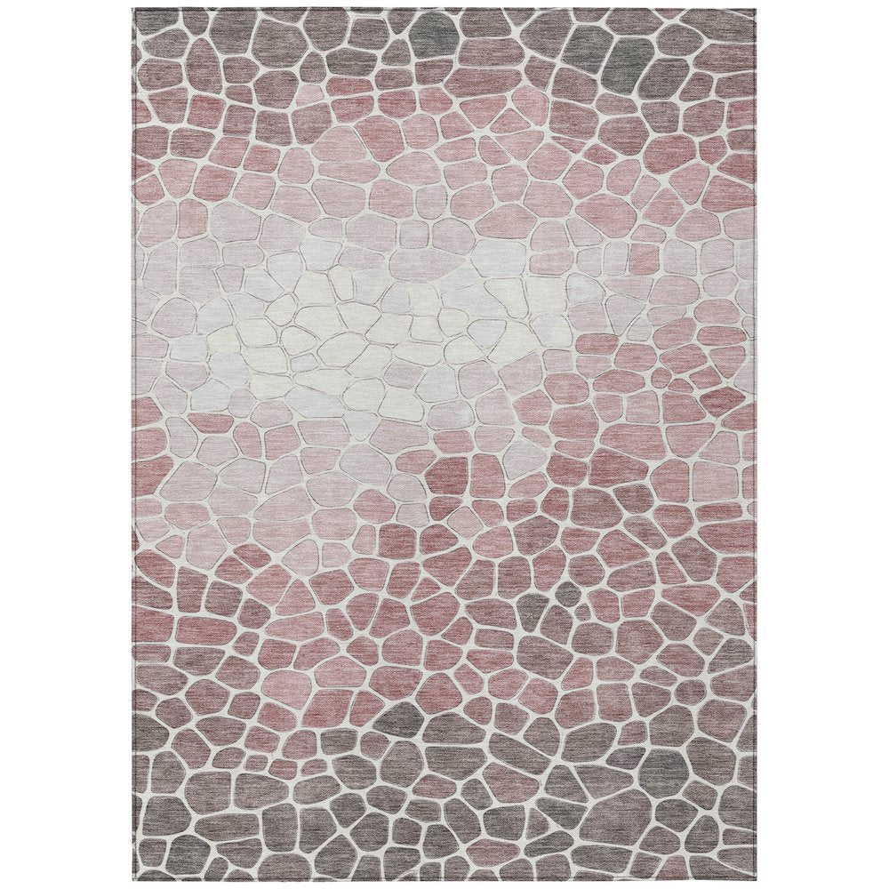 Machine Washable Indoor/Outdoor Chantille ACN2190 Blush 8' x 10' Rug