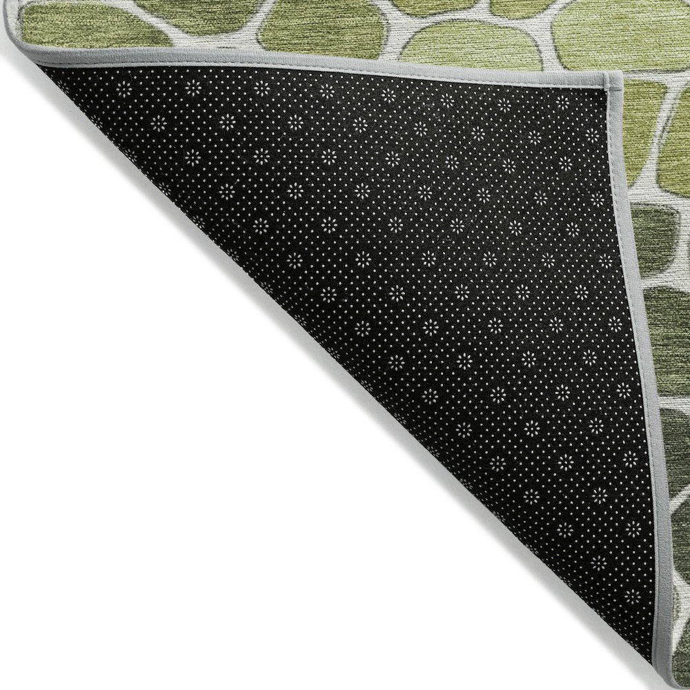 Machine Washable Indoor/Outdoor Chantille ACN2190 Green 3' x 5' Rug