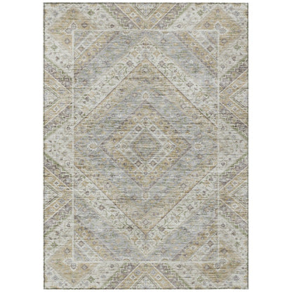 Machine Washable Indoor/Outdoor Chantille ACN2195 Ivory 8' x 10' Rug