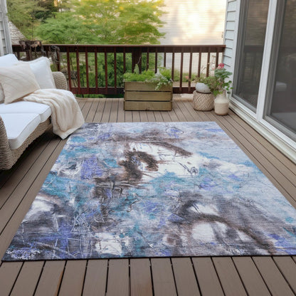 Machine Washable Indoor/Outdoor Chantille ACN2202 Lavender 8' x 10' Rug