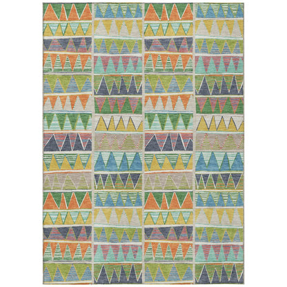 Machine Washable Indoor/Outdoor Chantille ACN2205 Beige 8' x 10' Rug