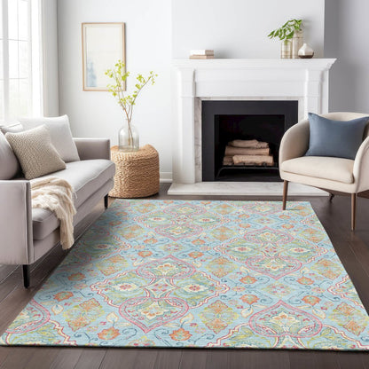 Machine Washable Indoor/Outdoor Chantille ACN2207 Sky 8' x 10' Rug
