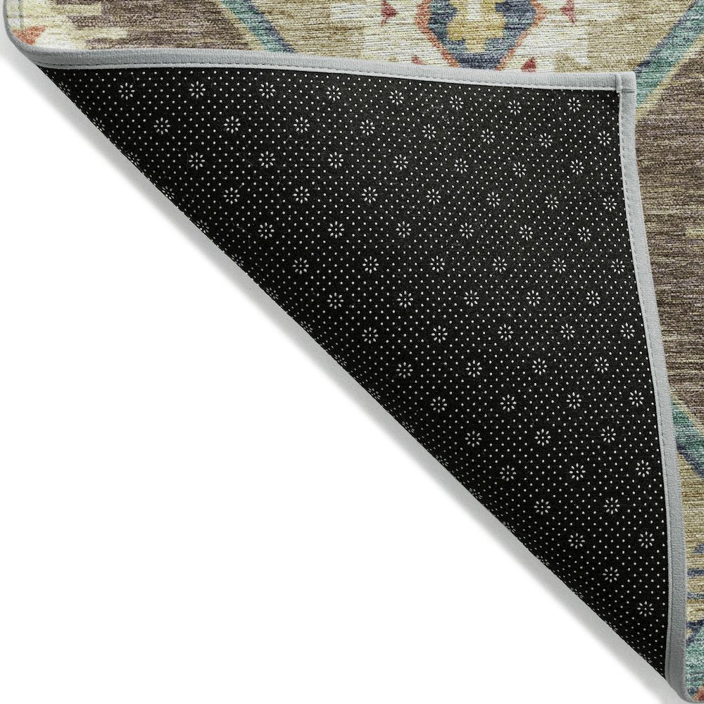 Machine Washable Indoor/Outdoor Chantille ACN2210 Khaki 3' x 5' Rug