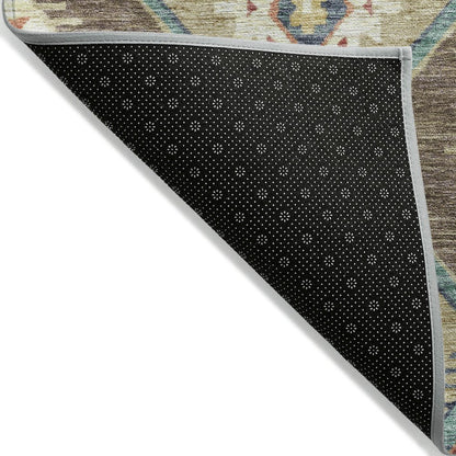 Machine Washable Indoor/Outdoor Chantille ACN2210 Khaki 3' x 5' Rug