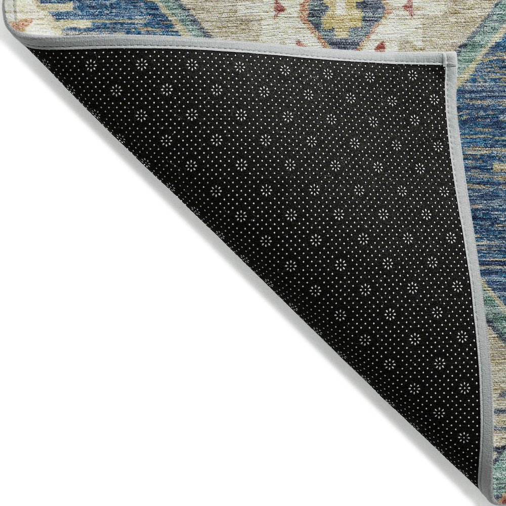 Machine Washable Indoor/Outdoor Chantille ACN2210 Navy 3' x 5' Rug
