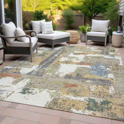 Machine Washable Indoor/Outdoor Chantille ACN2212 Ivory 8' x 10' Rug