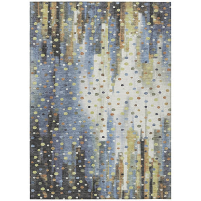 Machine Washable Indoor/Outdoor Chantille ACN2213 Denim 8' x 10' Rug