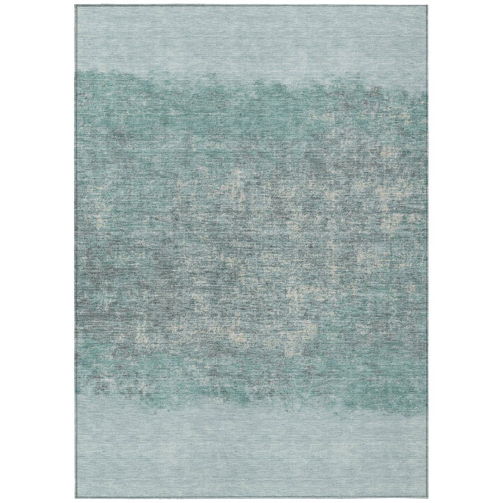 Machine Washable Indoor/Outdoor Chantille ACN2214 Teal 8' x 10' Rug