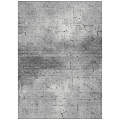 Machine Washable Indoor/Outdoor Chantille ACN2215 Gray 8' x 10' Rug