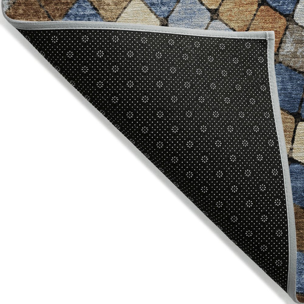 Machine Washable Indoor/Outdoor Chantille ACN2216 Denim 3' x 5' Rug