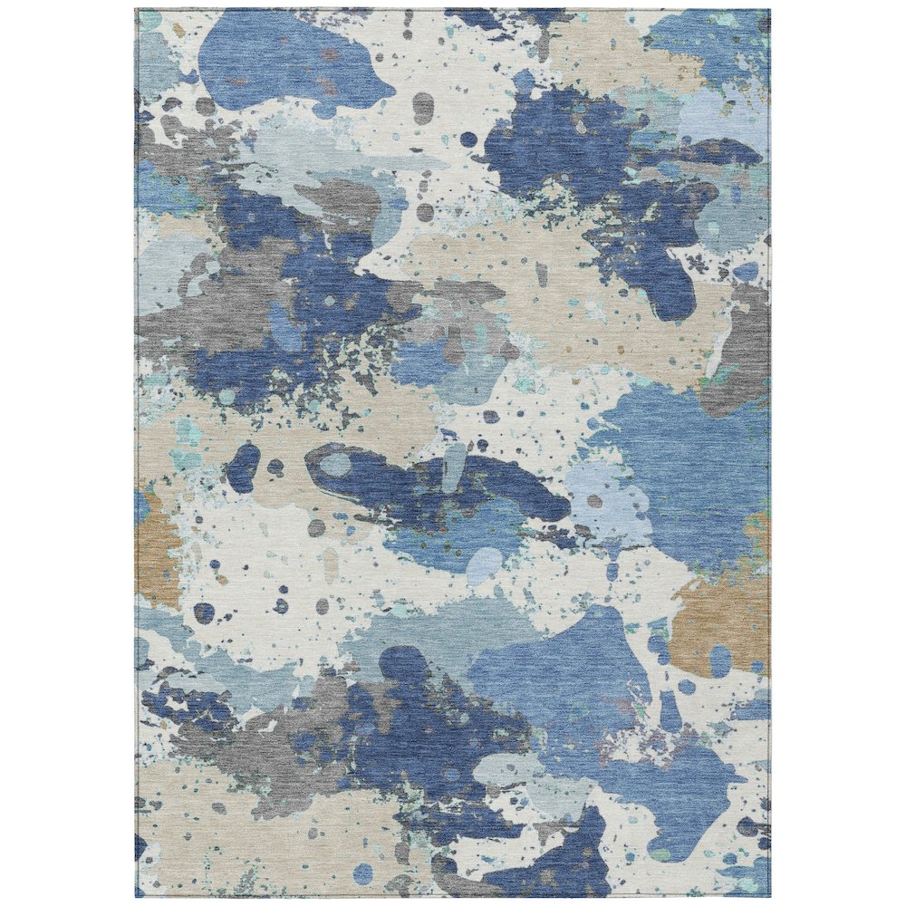 Machine Washable Indoor/Outdoor Chantille ACN2217 Denim 8' x 10' Rug