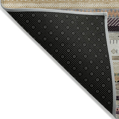 Machine Washable Indoor/Outdoor Chantille ACN2218 Khaki 3' x 5' Rug