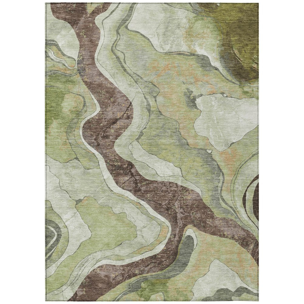 Machine Washable Indoor/Outdoor Chantille ACN2219 Aloe 8' x 10' Rug