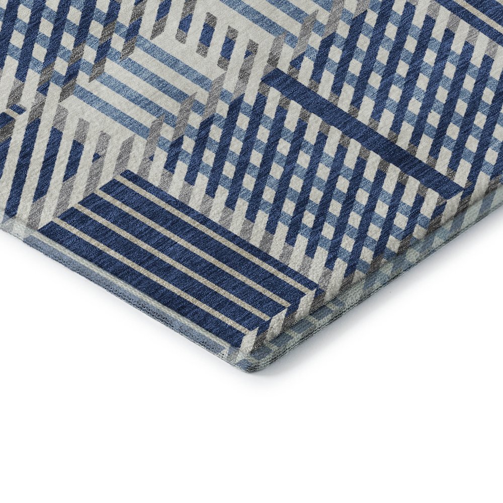 Premium Machine Washable Mayfield AMF1000 Navy 3' x 5' Rug