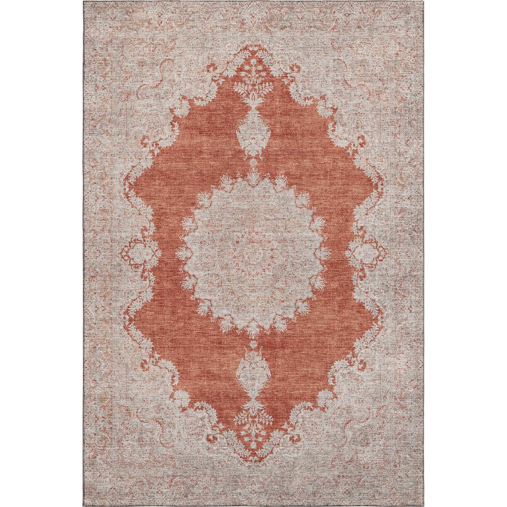 Premium Machine Washable Mayfield AMF1003 Rust 8' x 10' Rug