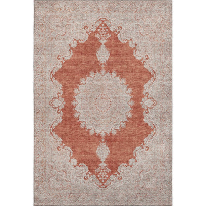 Premium Machine Washable Mayfield AMF1003 Rust 8' x 10' Rug