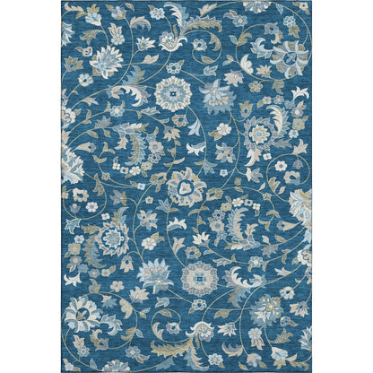 Premium Machine Washable Mayfield AMF1006 Navy 8' x 10' Rug