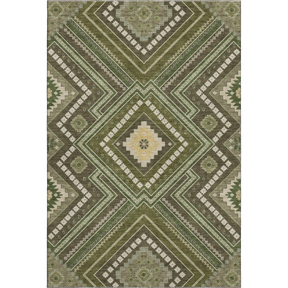 Premium Machine Washable Mayfield AMF1010 Olive 8' x 10' Rug