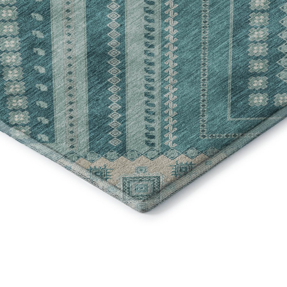 Premium Machine Washable Mayfield AMF1010 Teal 3' x 5' Rug