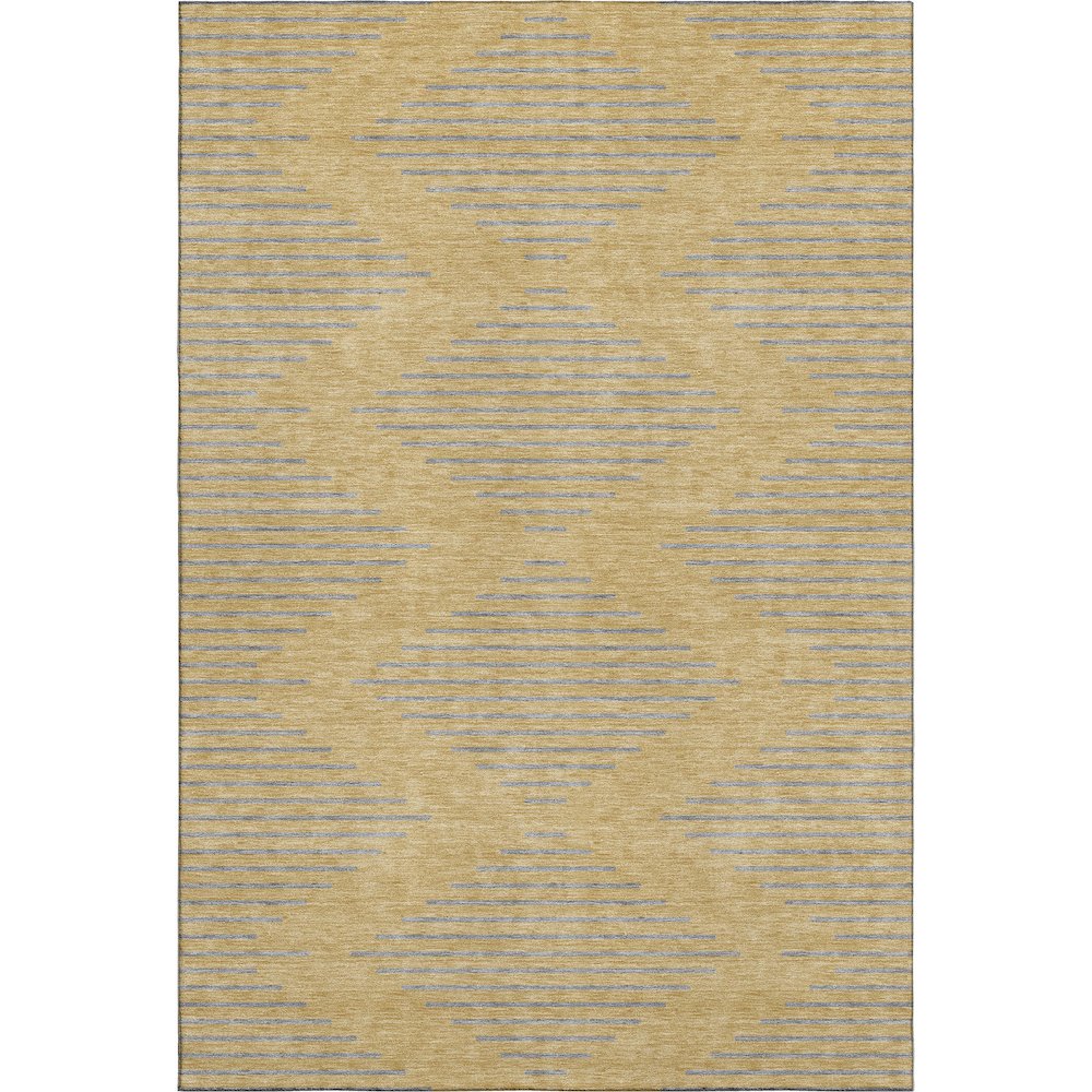 Premium Machine Washable Mayfield AMF1017 Gold 8' x 10' Rug