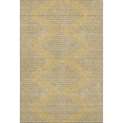 Premium Machine Washable Mayfield AMF1017 Gold 8' x 10' Rug