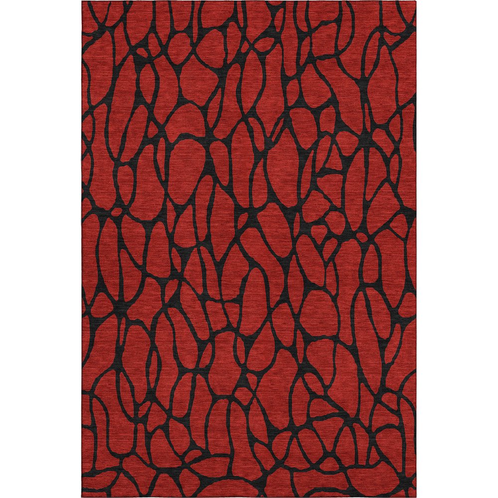 Premium Machine Washable Mayfield AMF1023 Red 8' x 10' Rug