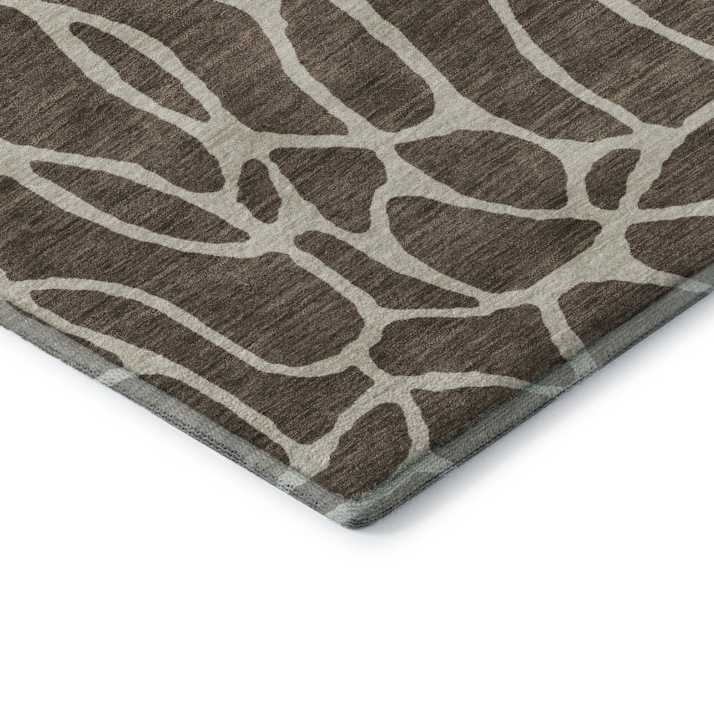 Premium Machine Washable Mayfield AMF1024 Fudge 3' x 5' Rug
