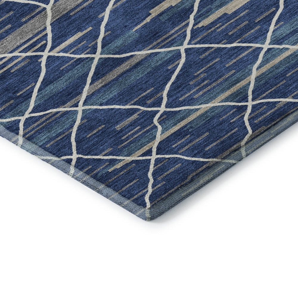 Premium Machine Washable Mayfield AMF1025 Navy 3' x 5' Rug