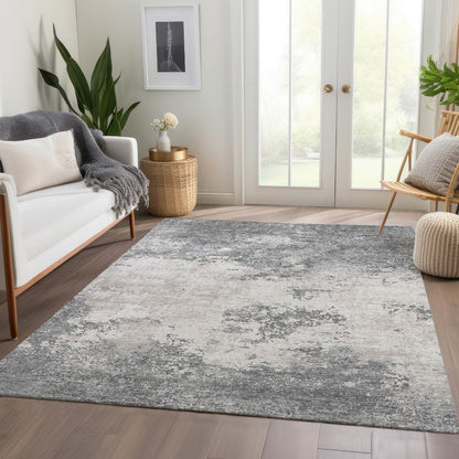 Premium Machine Washable Mayfield AMF1027 Gray 8' x 10' Rug