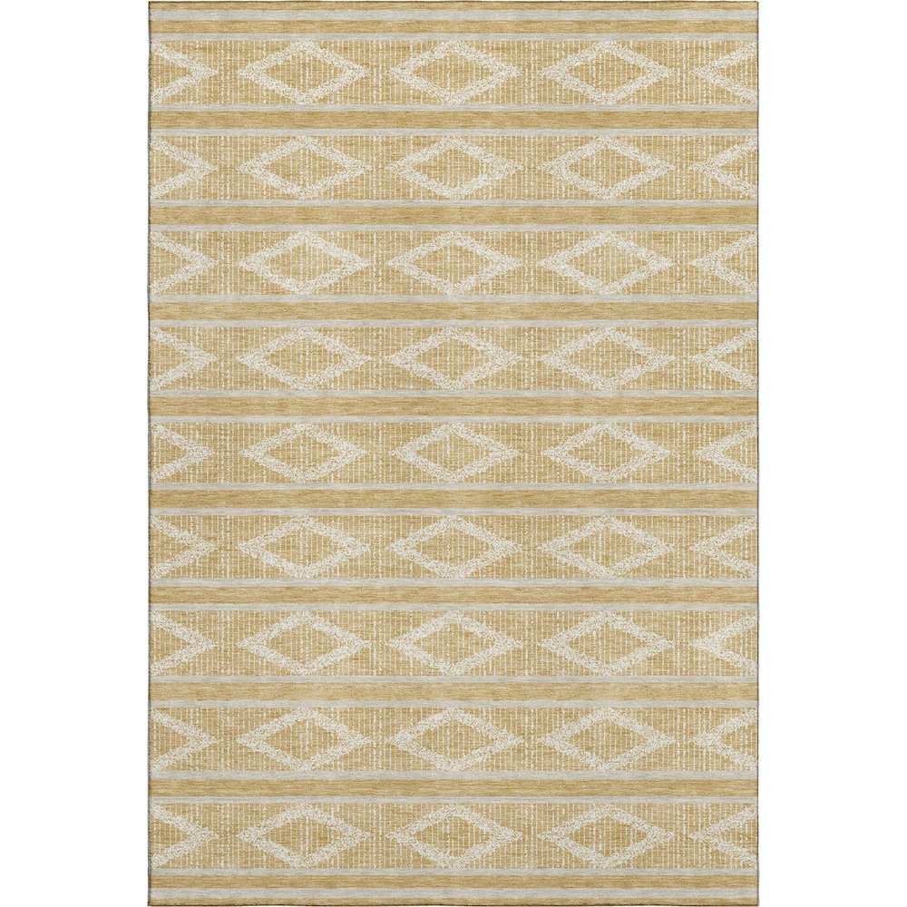 Premium Machine Washable Mayfield AMF1029 Gold 8' x 10' Rug