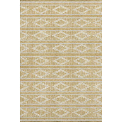 Premium Machine Washable Mayfield AMF1029 Gold 8' x 10' Rug